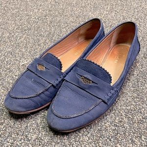 COACH Classic Denim Leather Loafer Shoes (6.5)